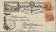 Carte Postale Poste Aérienne Soir YT Luxembourg N° 166 X2  Oblit Par Ballon Exp Phil Luxembourg 8 SEPT 1927 Roodt 8 9 27 - Brieven En Documenten