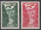 Année 1955 - 1957 - P.A. N° 2 Et 3 - Paysage : Le Valira De L'Orient - 2 Valeurs - Luchtpost