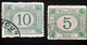 Errors Revenue Stamps Romania 1899 Taxa De Plata 5b & 10b With Inverted Pasternak PR Poz.5 - Variedades Y Curiosidades