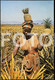 PHOTO POSTCARD GIRL WOMAN FEMME PINEAPPLE NATIVE  AFRICAN ETHNIC SWAZILAND AFRICA AFRIQUE CARTE POSTALE NT62 - Swasiland