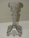 Delcampe - *JOLI ANCIEN BOUGEOIR CRISTAL PORTIEUX FLEURS De LYS Binet Forme Tour CHATEAU  E - Candeleros, Candelabros Y Palmatorias