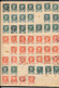 Delcampe - Collection De TIMBRES D'un ENFANT Sur CAHIER D'ECOLIER Années 1940 -PETAIN,SEMEUSE,IRIS,FISCAUX,CHEMINS DE FER,MERCURE.. - Gebraucht