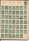 Delcampe - Collection De TIMBRES D'un ENFANT Sur CAHIER D'ECOLIER Années 1940 -PETAIN,SEMEUSE,IRIS,FISCAUX,CHEMINS DE FER,MERCURE.. - Gebruikt