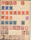 Delcampe - Collection De TIMBRES D'un ENFANT Sur CAHIER D'ECOLIER Années 1940 -PETAIN,SEMEUSE,IRIS,FISCAUX,CHEMINS DE FER,MERCURE.. - Gebruikt