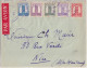 1945 - MAROC - ENVELOPPE AVION Avec OBLITERATION VIOLETTE ! De OUDJA => NICE - Lettres & Documents