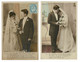 Lot 2 X CPA Carte Fantaisie Fantasie Kaart Couple Amour Love Marriage Wedding Huwelijk Liefde Koppel Romance Romantiek - Noces