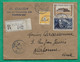 N°709 + 816 + 913 RECOMMANDE PARIS PLACE DES ABBESSES POUR NARBONNE AUDE 1952 LETTRE COVER FRANCE - 1944-45 Triomfboog