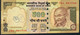 INDIA P99c1  500 RUPEES 2007 Letter R Signature 19  NO LETTER #7HA   FINE NO P.h. - Inde