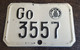 NDH - Croatia / Hrvatska - License Plate Of The Bike / Cycle  (double Siee) -  District  GORA  "GO 3557" From 1941 Years - Plaques D'immatriculation