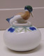 Delcampe - *JOLI PETIT SUJET CANARD ENCRIER POT PORCELAINE Signé COLLECTION VITRINE Déco   E - Inkwells