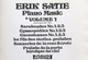 Livre Partition Recueil Vintage Sheet Music ERIK SATIE Piano Music Vol. 1 Piano Salabert - S-U