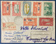 Guadeloupe Lettre Recommandée 1er Courrier Aérien Guadeloupe-Amerique Du Sud Et Europe Aout 1937 - Briefe U. Dokumente