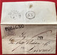 FOLIGNO 2.10.1852 RARE SECOND DAY OF ISSUE COVER>Livorno Toscana(Stato Pontificio Lettera  Lettre Pontifical States FDC - Estados Pontificados