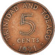 Monnaie, Trinité-et-Tobago, 5 Cents, 1971 - Trinidad En Tobago