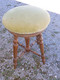 *ANCIEN TABOURET DE PIANO XIXe NIII PIEDS BOIS CLAIR TISSU VELOURS VERT Déco    E - Chaises