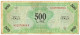 500 LIRE OCCUPAZIONE AMERICANA IN ITALIA MONOLINGUA BEP 1943 BB - Occupazione Alleata Seconda Guerra Mondiale