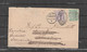 Tasmania To New Zealand To Tasmania REDIRECTED WITH ADDITIONAL FRANKING COVER 1887 - Cartas & Documentos