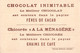 P-TBB-4-22-6480 : IMAGE PUBLICITAIRE. CHOCOLAT INIMITABLE. DUROYON ET RAMETTE CAMBRAI. ARMEE FRANCAISE. SERGENT - Duroyon & Ramette