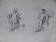 DESSIN ORIGINAL 2 ILLUSTRATIONS F Mine De Plomb P MIGAULT 2 Jeunes Hommes Et Jeune Femme Et Jeune Homme - Disegni Originali