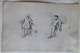 DESSIN ORIGINAL 2 ILLUSTRATIONS F Mine De Plomb P MIGAULT 2 Jeunes Hommes Et Jeune Femme Et Jeune Homme - Disegni Originali