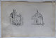 DESSIN ORIGINAL 2 ILLUSTRATIONS F Mine De Plomb P MIGAULT 2 Jeunes Hommes Et Jeune Femme Et Jeune Homme - Original Drawings