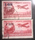 Errors Romania 1952 # Mi A1363 Air Mail , Planes , Printed With Move Overprint "3 Bani,"  Used - Abarten Und Kuriositäten