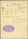 E.P. Carte 5 Centimes Lilas Sur Crème Avec Mention CARTE-CORRESPONDANCE (biffée) Remplacée Par BRIEFKAART (rare) Obl. Dc - Tarjetas 1871-1909