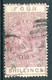 New Zealand 1882-1930 QV Longtype Fiscal Revenue - P.12½ - Wmk. 7mm - 4/- Brown-rose Postally Used (SG F37) Sealed Tear - Steuermarken/Dienstmarken