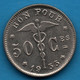 BELGIQUE 50 CENTIMES 1933 KM# 87 BON POUR - 50 Cents