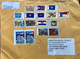 USA 2022, PAINTING,FLAG,MAN ON MOON, POET KIT CARSON ,SACAGAWEA ,16 DIFFERENT STAMPS !!! LOOK ! USED COVER TO INDIA - Cartas & Documentos