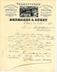 1892 DISTILLERIE ALCOOL ENTETE VERMOUTHERIE  DESMAZES  EURET Cette  Sète (Hérault)  Boutelleau à Barbezieux (Charente) V - 1800 – 1899