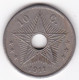 CONGO BELGE , 10 CENTIMES 1911 , ALBERT I - 1910-1934: Albert I