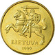 Monnaie, Lithuania, 50 Centu, 1999, TTB, Nickel-brass, KM:108 - Lithuania