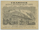 Carte Publicitaire De L'Hôtel-pension Beau-Site Tenu Par Le Guide Sylvain Couttet à Chamonix. Mont-Blanc. Vers 1890. - Advertising