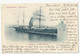 Cpa Bateau Paquebot Portugal Des Messageries Maritimes Départ D'alenxandrie Egypte 1903 Pour Autun 71 Cachet Bm - Piroscafi