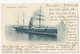 Cpa Bateau Paquebot Portugal Des Messageries Maritimes Départ D'alenxandrie Egypte 1903 Pour Autun 71 Cachet Bm - Paquebote