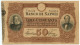 50 LIRE BANCO DI NAPOLI BIGLIETTO AL PORTATORE 06/09/1881 BB/BB+ - Otros & Sin Clasificación