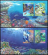 Israel 2022, Scuba Diving Sites In Israel, A Set Of 4 Stamps With Tabs On 2 FDC's - Plongée