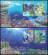 Israel 2022, Scuba Diving Sites In Israel, A Set Of 4 Stamps With Tabs On 2 FDC's - Tauchen