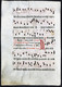 Seltenes, Sehr Großes Original Pergament-Blatt Aus Einer Antiphonar-Handschrift Des 15. Jahrhunderts / Very Ra - Theatre & Scripts