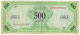 500 LIRE OCCUPAZIONE AMERICANA IN ITALIA MONOLINGUA BEP 1943 QBB - 2. WK - Alliierte Besatzung