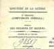 1856 MINISTERE DE LA GUERRE FIXATION PENSION Brigadier Plassat St Benoit Du Sault (Indre) 3 Signatures VOIR SCANS - Documents Historiques