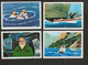 Chromo Vignette Image < " TINTIN ET LE LAC AUX REQUINS " ( Lot De 4 ) N° 150 157 161 162 <  Raymond Leblanc 1973 - Tintin