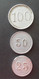 Lebanon Liban  TOKEN CHIPS JETON FISH لبنان LEBANON 100 - 50 - 25 PIASTRES VINTAGE CASINO ALUMINUM METAL - Bordeelkasten