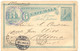 GUATEMALA 1894 3C Blau GA-Postkarte M. Neujahrsgrüssen N. "ALTONA" Karte War Nur Für Inland-Gebrauch Gültig, Mit Transit - Guatemala