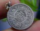 1918 1/4 Quarter Rupee KING GEORGE V INDIA BRITISH INDIA COMPANY SILVER HOOP PENDANT VINTAGE - Sonstige & Ohne Zuordnung