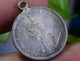 1929 1/4 Quarter Rupee KING GEORGE V INDIA BRITISH INDIA COMPANY SILVER HOOP PENDANT VINTAGE - Otros & Sin Clasificación