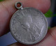 1913 1/4 Quarter Rupee KING GEORGE V INDIA BRITISH INDIA COMPANY SILVER HOOP PENDANT VINTAGE - Andere & Zonder Classificatie