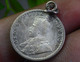 1917 1/4 Quarter Rupee KING GEORGE V INDIA BRITISH INDIA COMPANY SILVER HOOP PENDANT VINTAGE - Altri & Non Classificati