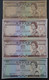 FIJI ,  P 76 + 86 , 1 Dollar , ND 1980 1987, VG + UNC, 4 Notes - Fidschi